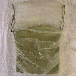 Zara Olive Green Mesh top